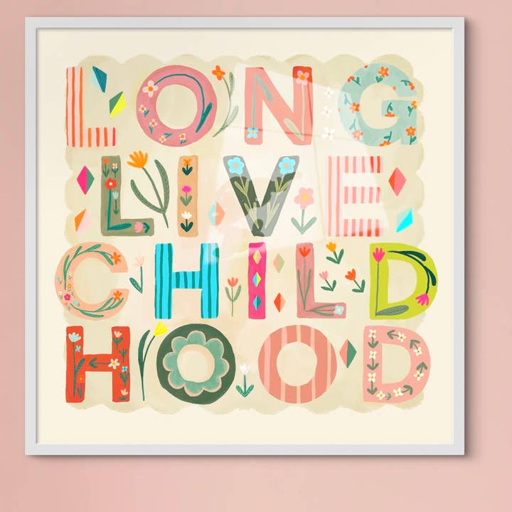 Kunstdruk uit de kindertijd, kunstdruk, handgetekende kunst, eigenzinnig, kinderen voor wholesale door Kate Fox Design