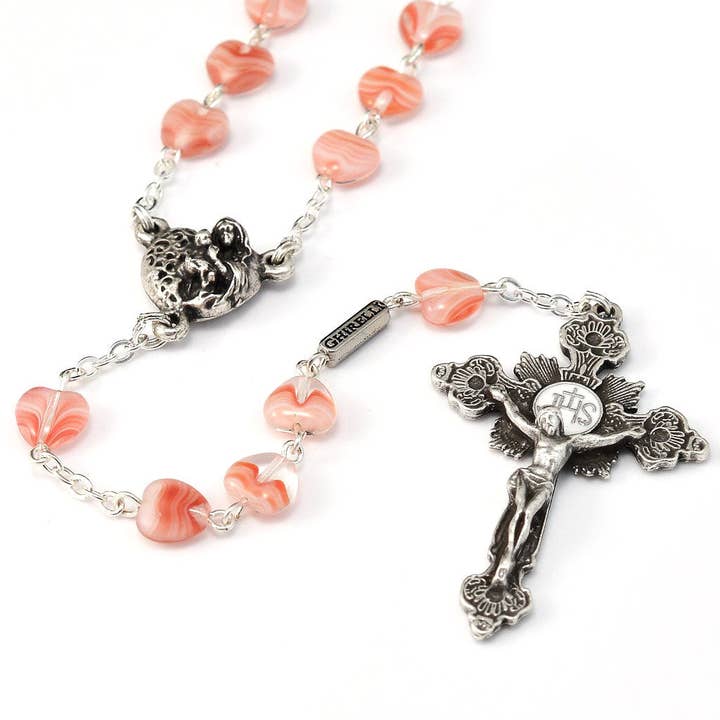 Ghirelli UsA Inc - Wholesale Prayer Beads Necklace - Saint Valentine Heart of Love Rosary