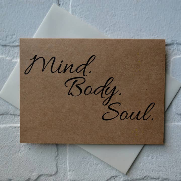 Esprit, Corps, Âme | Cartes de vœux Yoga | Encouragement pour la vente par This & That Creations, INC.