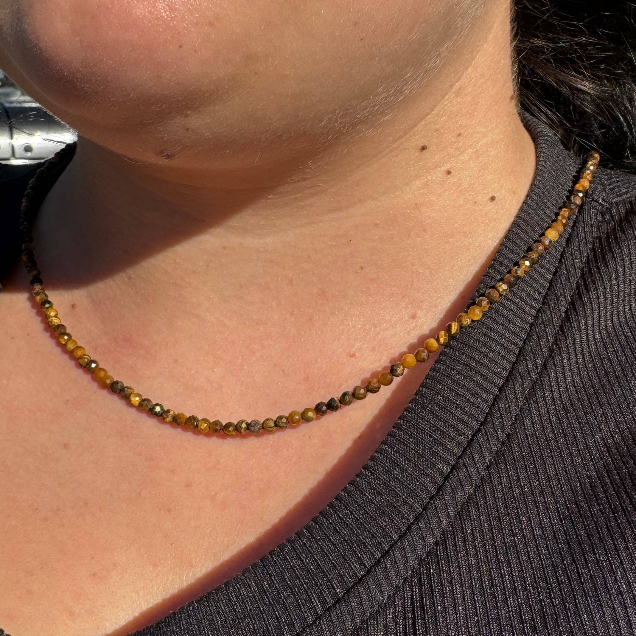 Moon Mountain Gems - Wholesale Beaded/Pearl Necklace - 3mm Faceted Gemstone Necklace, Dainty Crystal Necklace, Natural Gemstone Necklace, Facet Gemstone Necklace6