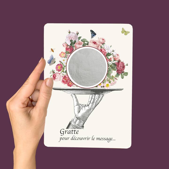 Ráscame... Tarjeta rasca y gana ROSE, flor de julio. para venta al por mayor de sidonie blondel