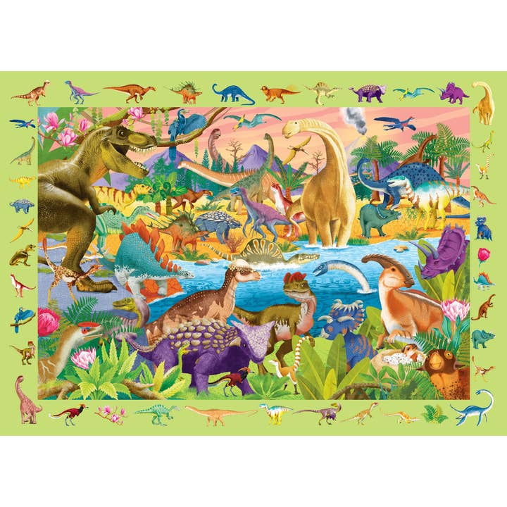 Peter Pauper Press - Wholesale Puzzle - Kids - Dinosaurs Seek & Find 100-Piece Jigsaw Puzzle1