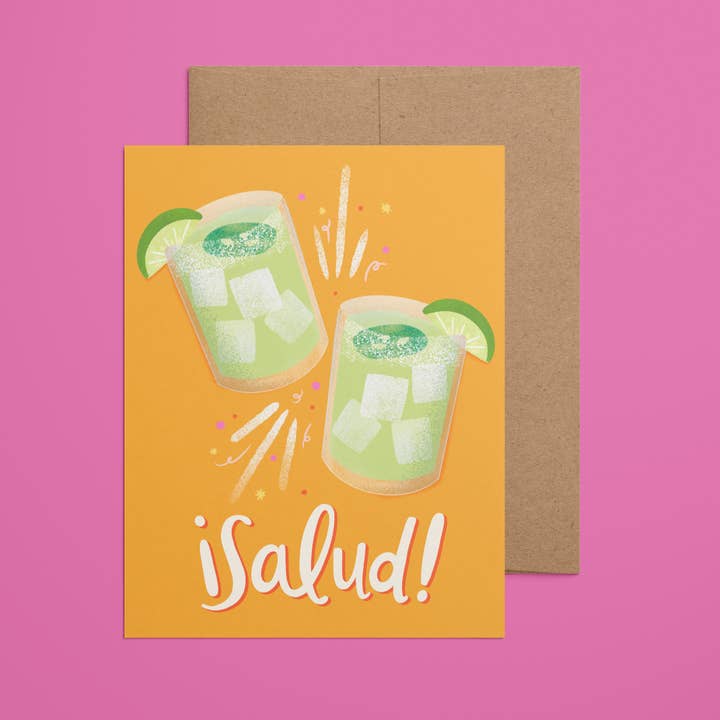 Ana Peake - Wholesale Birthday Card - Salud! - Spanish Graduation Greeting Card - Margarita1