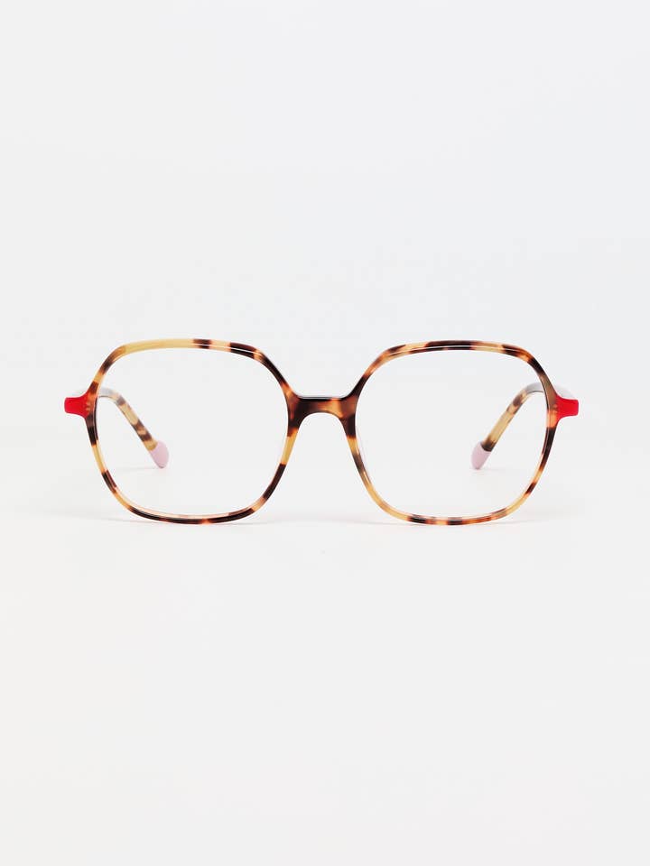 Armações Óticas Tricolor Verde Tartaruga / Vermelho / Rosa por atacado de TIWI