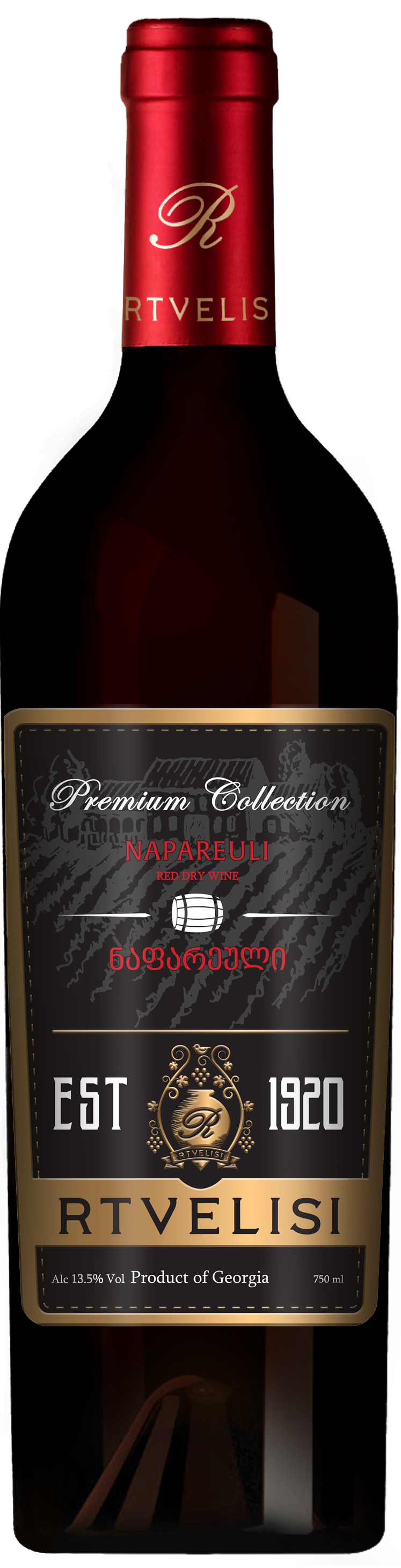 Vins Géorgiens – Großhandel Rotwein – Napareuli Rtvelisi-Georgia-Rot-75cl0