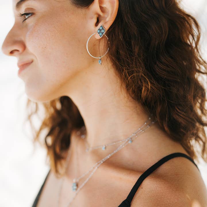 Sowell Jewelry - Wholesale Hoop Earrings - Dir Turquoise Hoops1