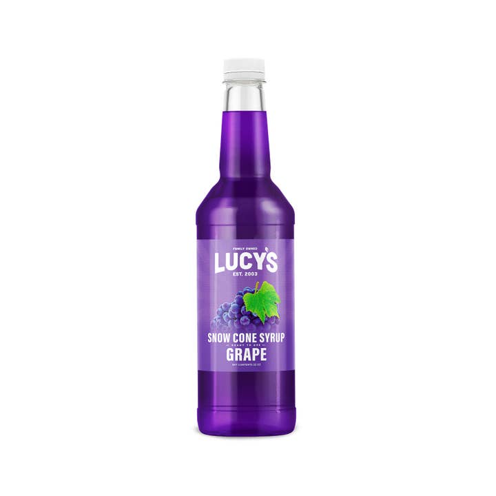 Lucy's - Wholesale Flavored Syrup - Grape Snow Cone Syrup - 32oz