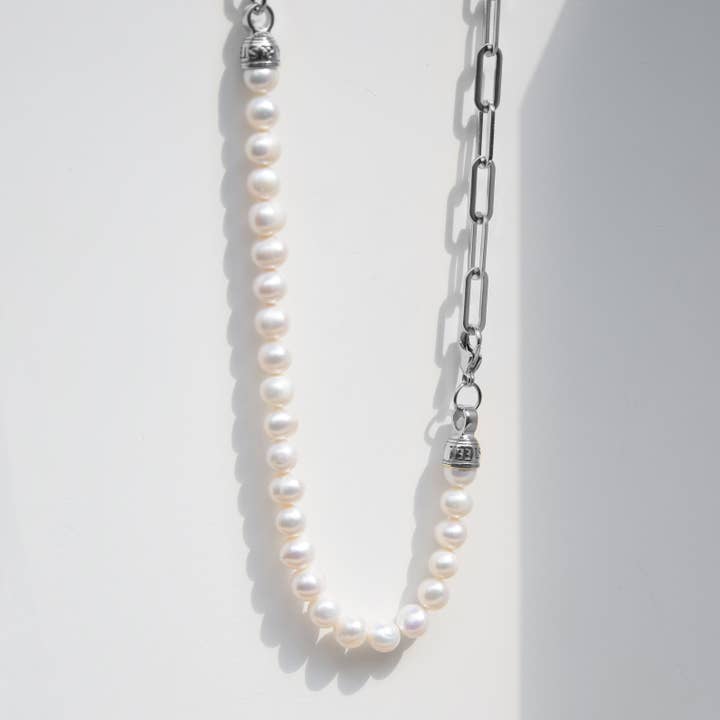 Kette BEADS BALI mit Süßwasserperlen für den Großhandel von ROCK & STEEL