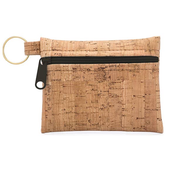 Natalie Therese - Wholesale Pouch - Women's - Cork Zipper Pouch with Key Ring | Rustic Cork7