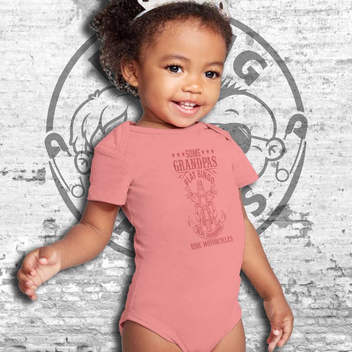 Some Grandpas Play Bingo Short Sleeve Bodysuit/Onesie for wholesale by Raging Rascals