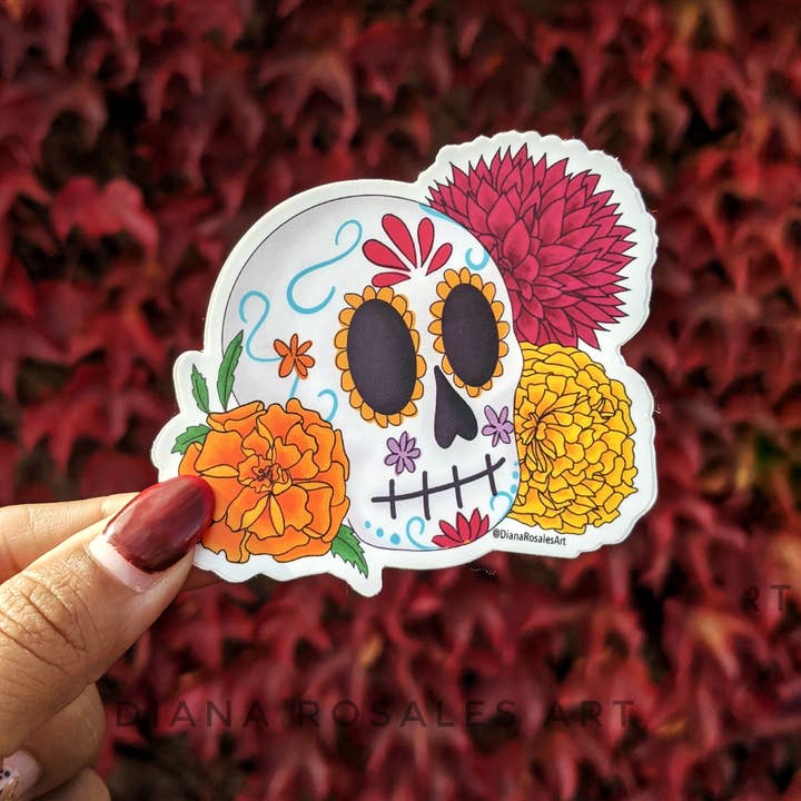 Diana Rosales Art – Engroshandel Klistermærke – Dia De Los Muertos Calavera klistermærke2