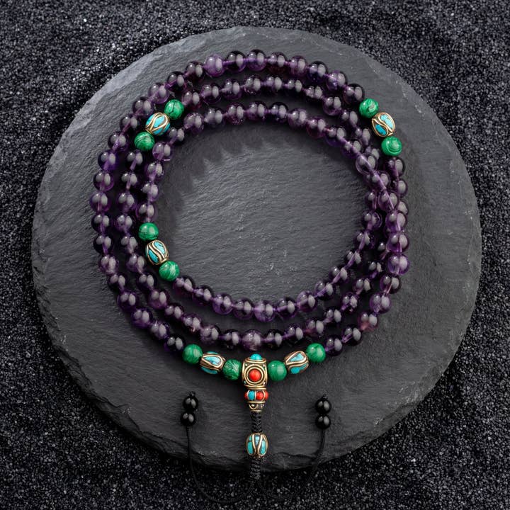 Amethyst Clarity Of Mind Mala for wholesale by Art Of Tibet