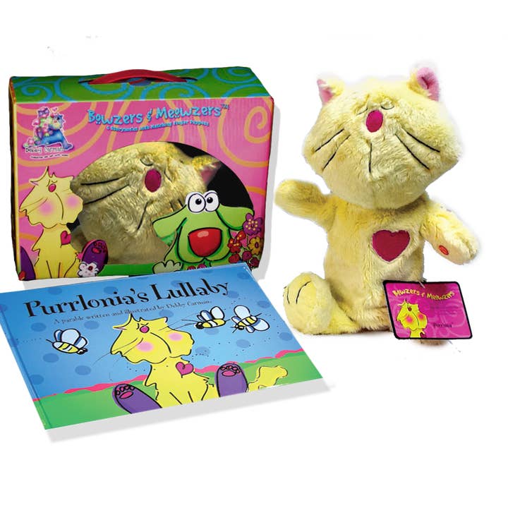 Children's Book + Puppet Set: Purrlonia's Lullaby© for wholesale by Faux Paw Productions