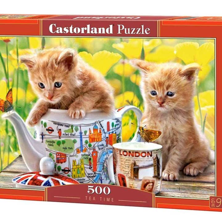 500 Piece Jigsaw Puzzle, Tea Time, Animal puzzle, Cat puzzle for wholesale by TREFL by Bridge Toys