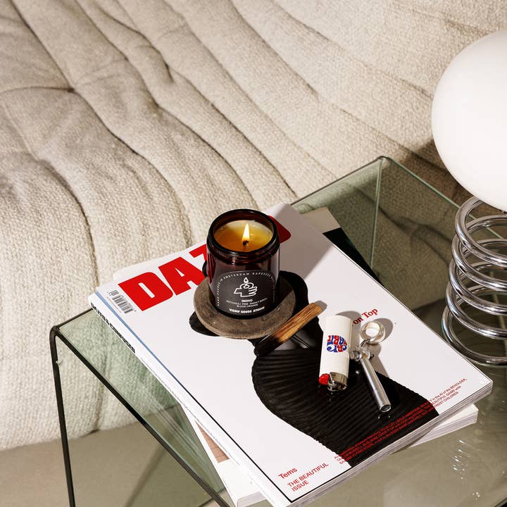 Very Goods Studio - Vente Bougie en bocal - INDIO / Bougie parfumée 170 ml en verre ambré - 45 à 50 heures de combustion2