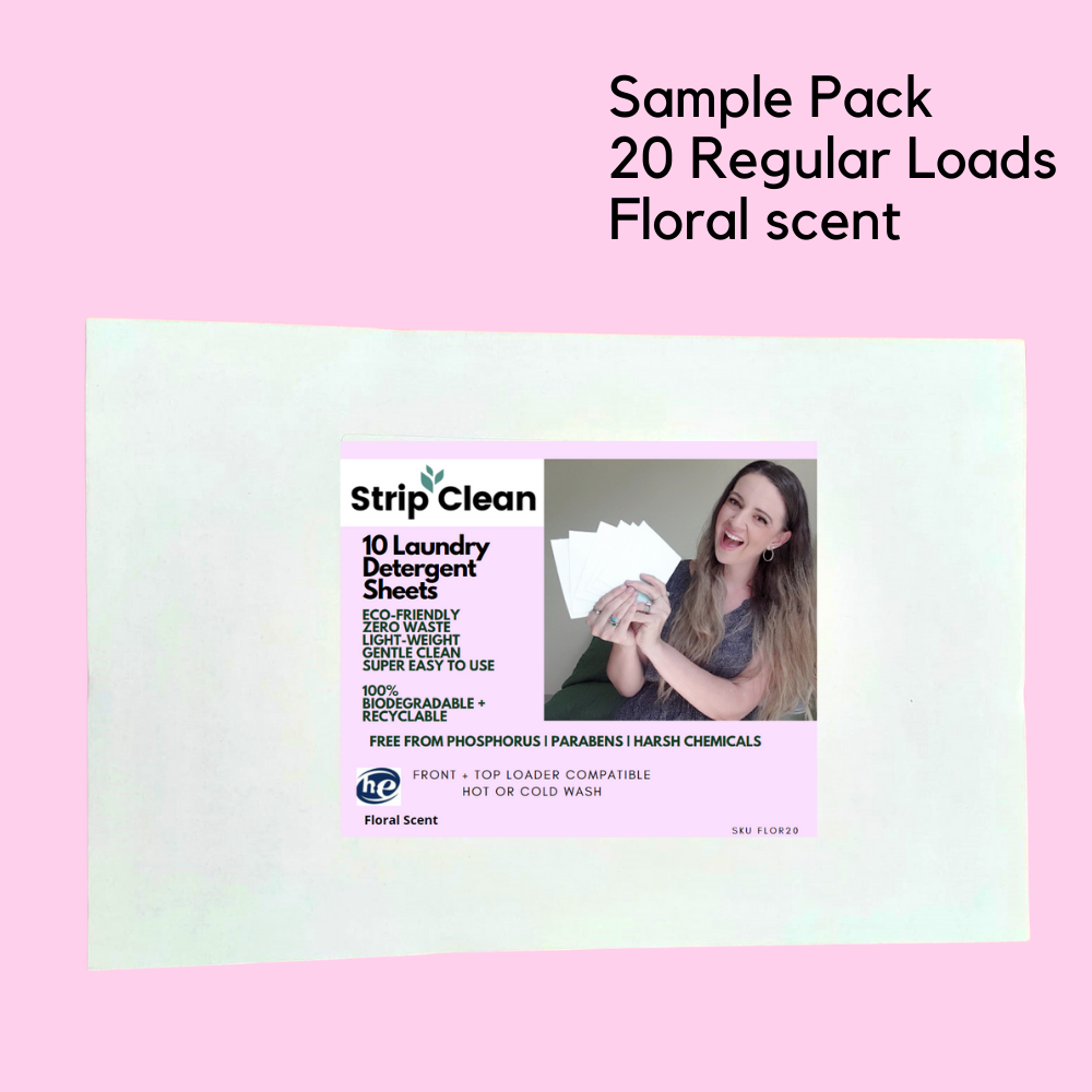 Sample Pack of Eco-Friendly Laundry Detergent Sheets, 10 Loads