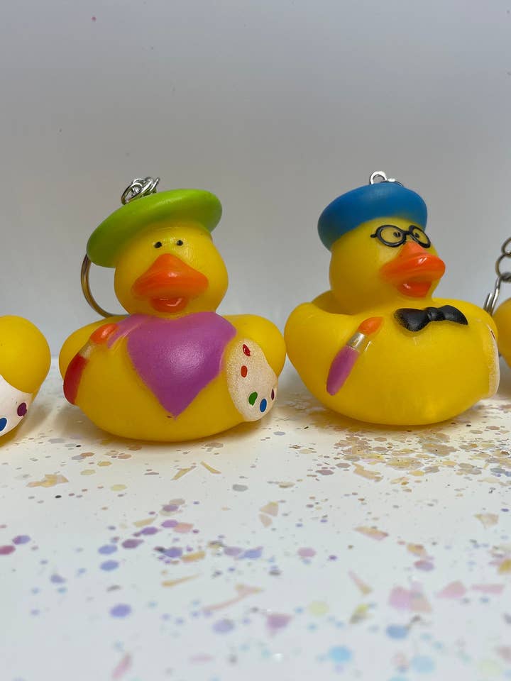 Lil Artist Rubber Ducky Keychains! for wholesale by R59Creates