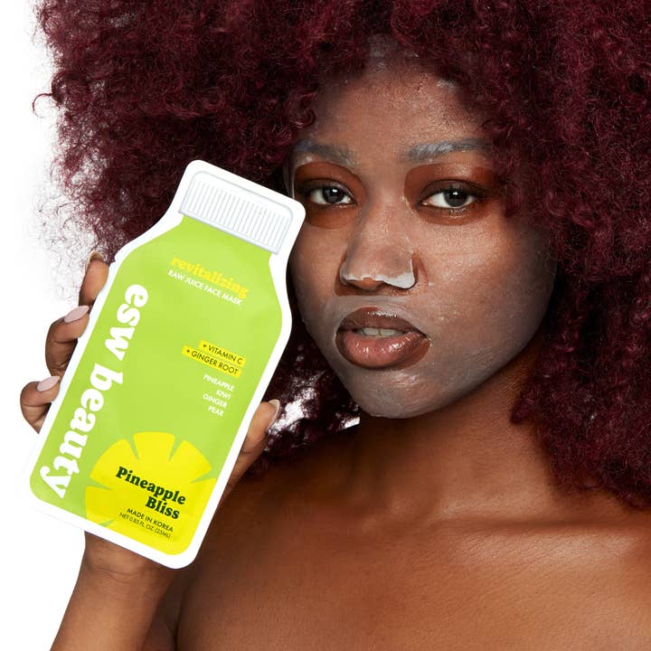 ESW Beauty - Wholesale Skincare Face Mask - Pineapple Bliss Revitalizing Raw Juice Sheet Mask6
