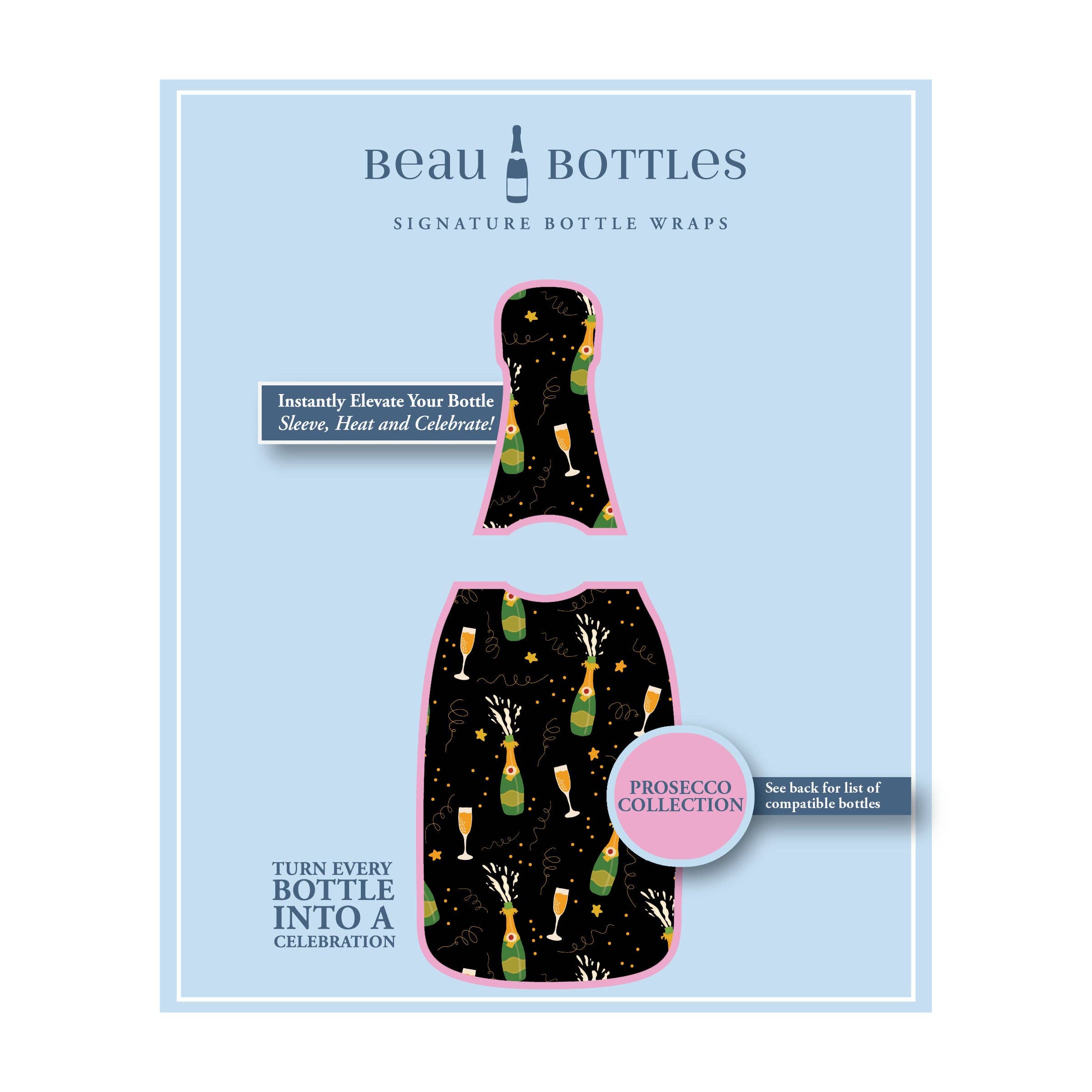 Beau Bottles - Wholesale Wine Gift Bag - NYE Champagne Pop - Prosecco Collection5