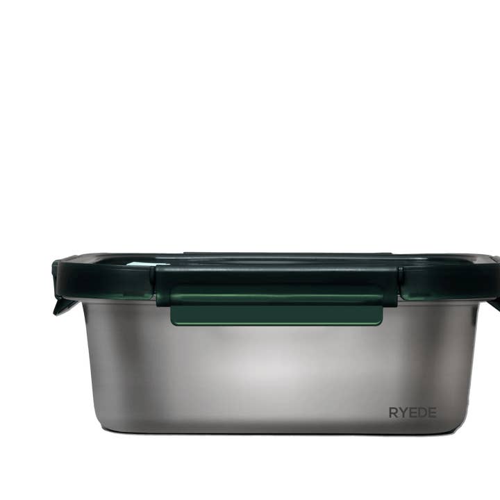 Genicook Product LLC - Wholesale Food Storage Container - Genicook Square Microwave-Safe Stainless Steel Container (600, 1450 ML)