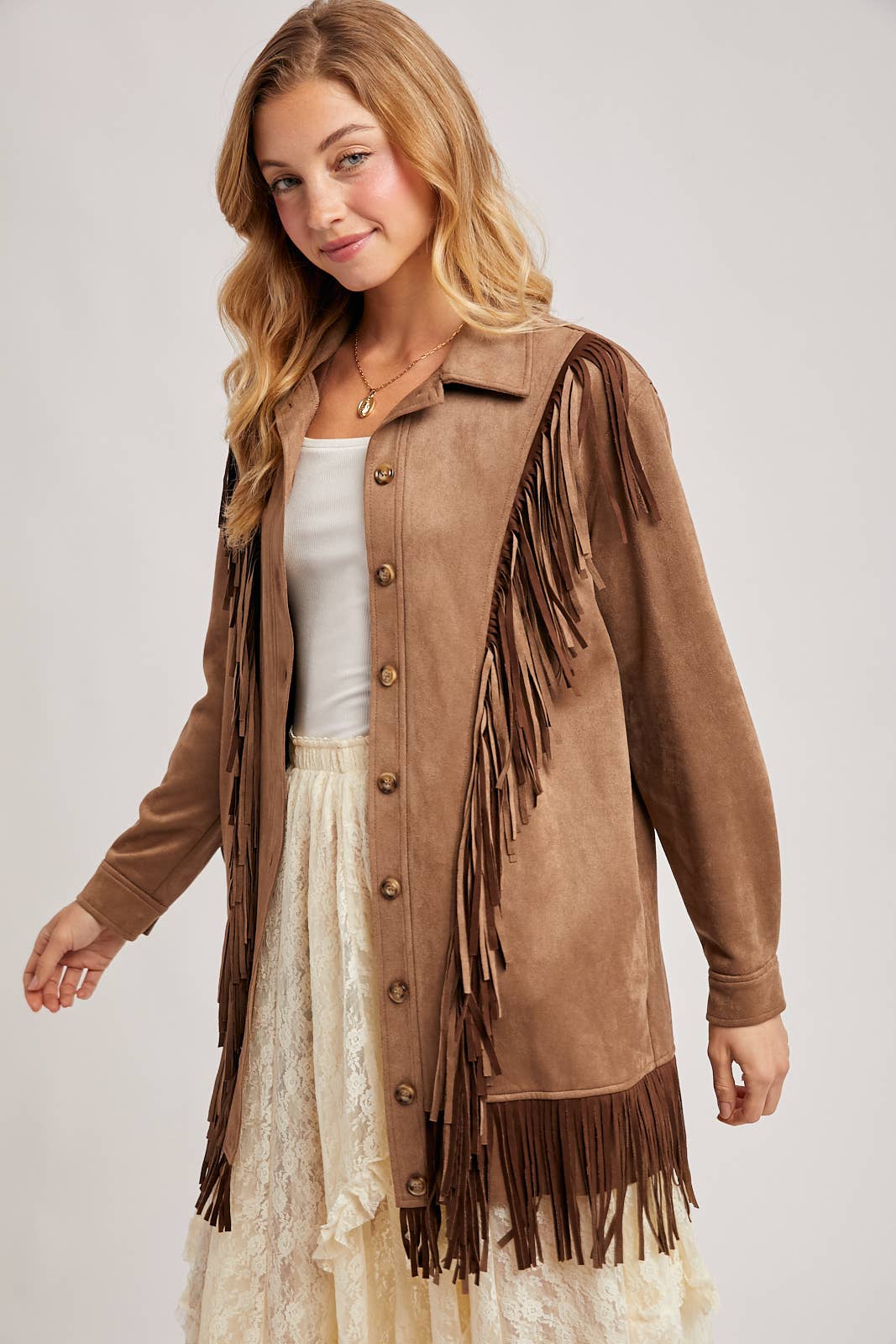 Bluivy - Wholesale Jacket - Women's - VEGAN SUEDE FRINGED JACKET27