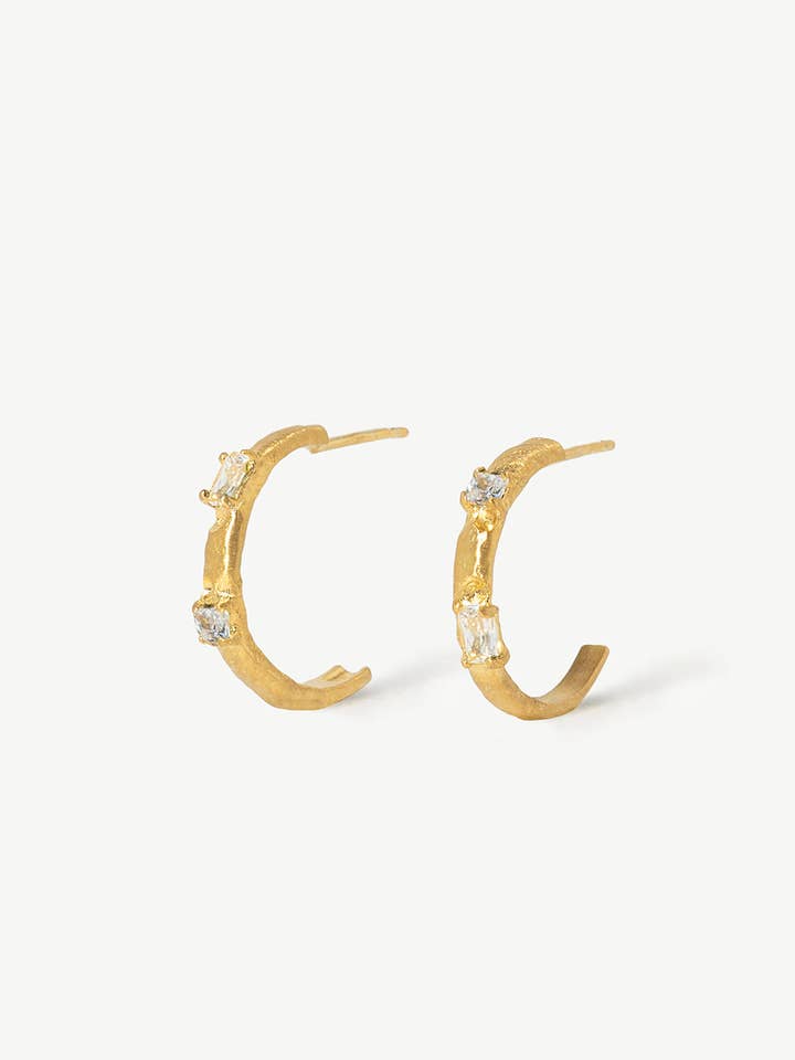 Kora Hoop Earrings in 925 silver for wholesale by MESH