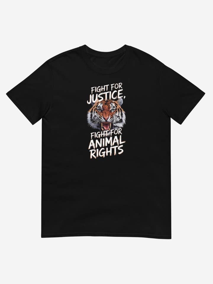 T-shirt unisex a maniche corte Justice per la vendita all'ingrosso da parte di Plant Babes