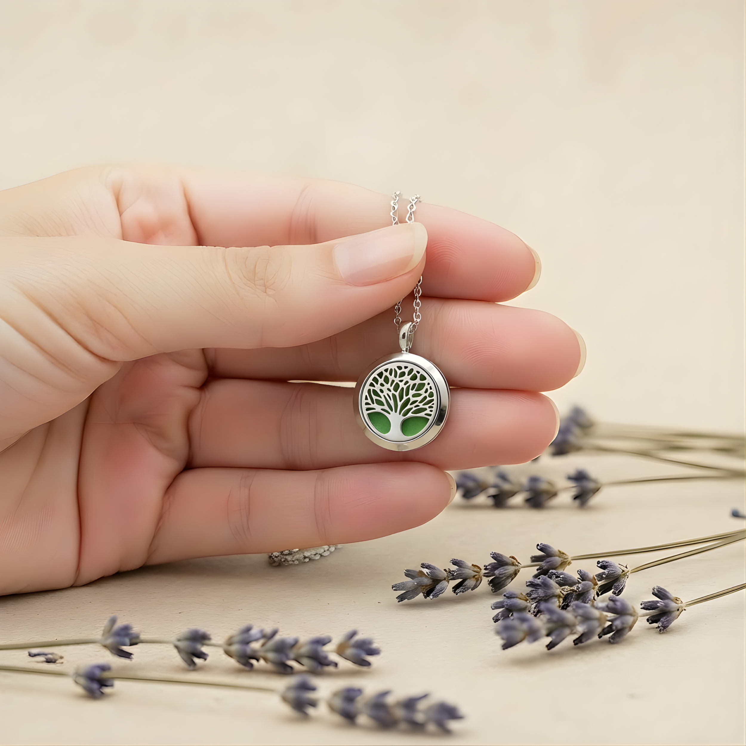 Matrix Aromatherapy - Wholesale Aromatherapy Necklace - Tree of Life Essential Oil Diffuser Necklace - Mini4