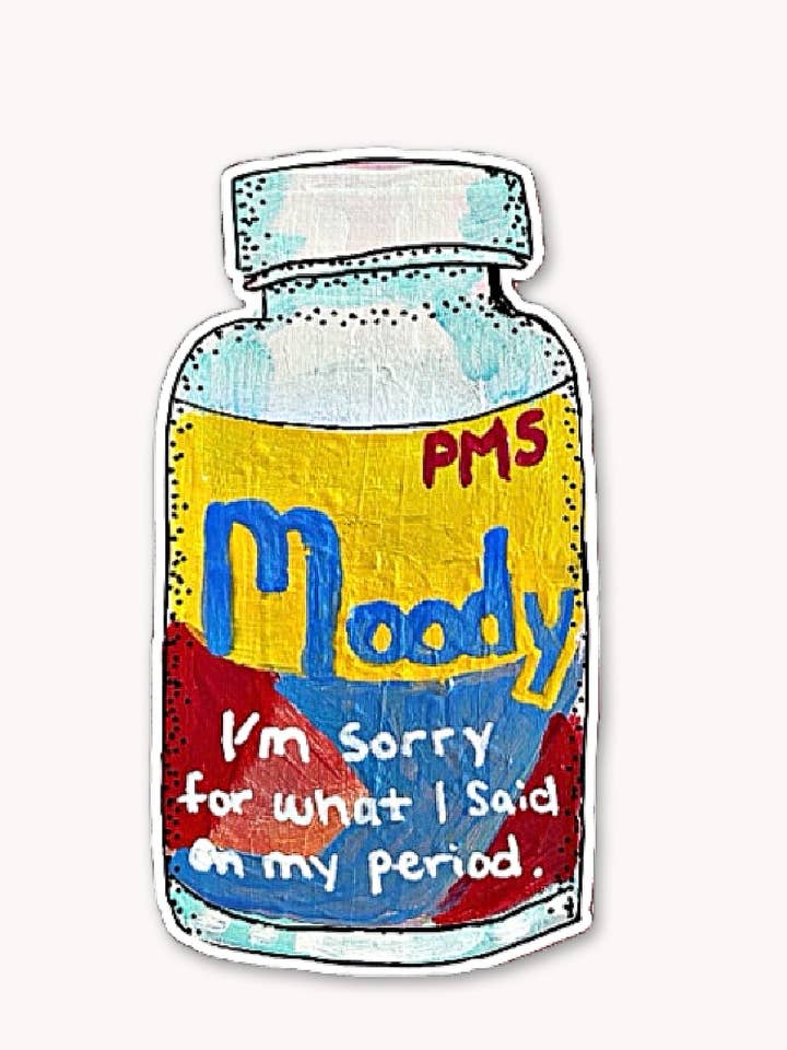 PMS Sticker for wholesale by Heather Freitas