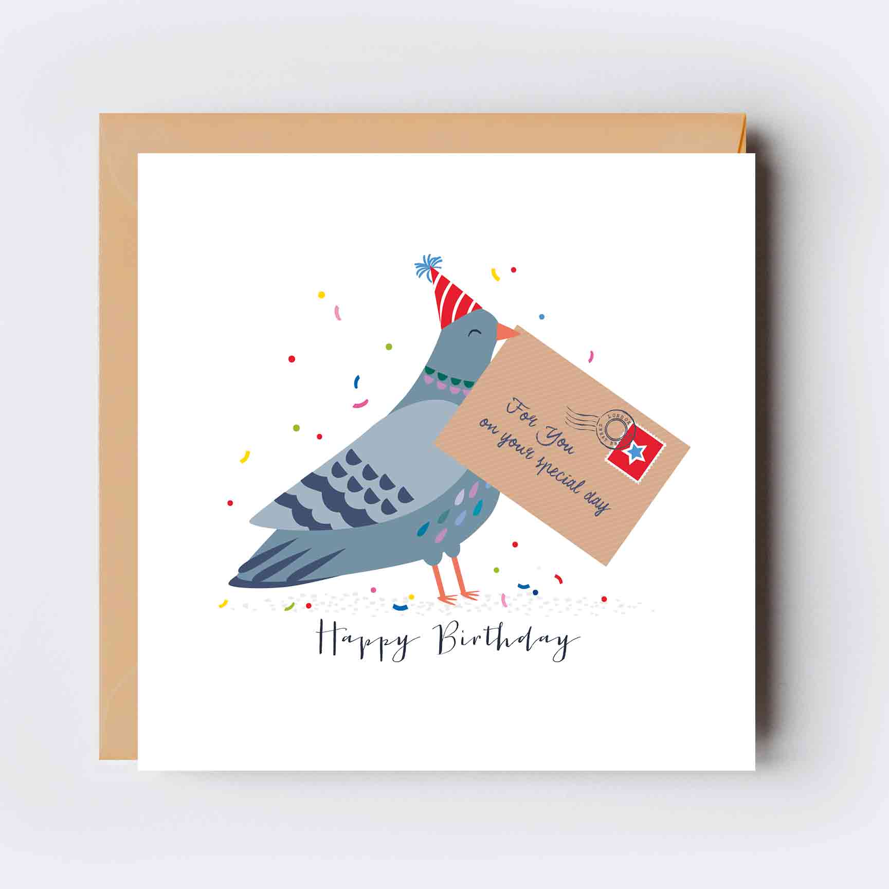 Klara Hawkins - Wholesale Birthday Card - Happy Birthday Pigeon post | British themed Greeting Card0