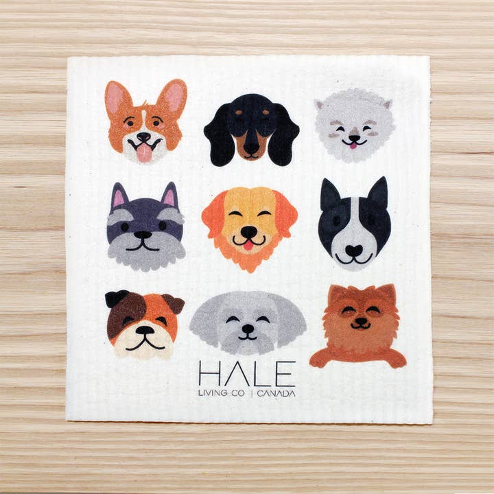 Puppies Reusable Sponge Cloth for wholesale by Hale Living Co.