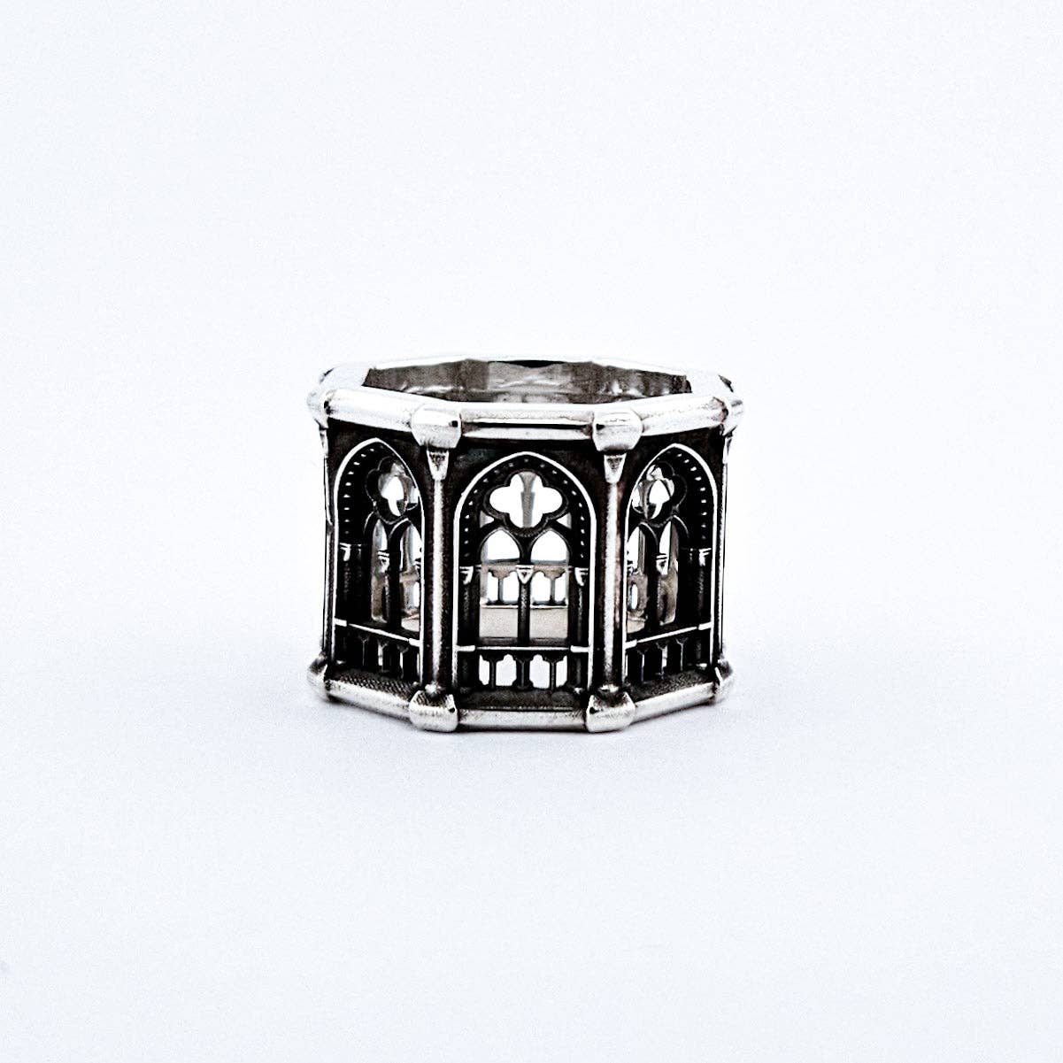Inchoo bijoux inc - Wholesale Band/Stacked Ring - Holy Gothic Church Bold Wide Ring Band15