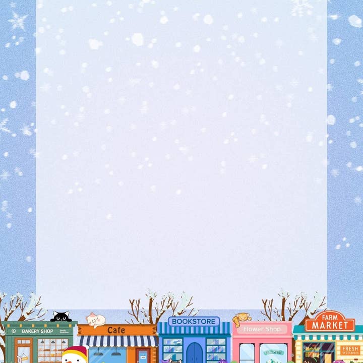 Autumnmist Boutique - Vendita all'ingrosso Bloc notes - Taccuino Edizione Invernale Main Street 4,25" x 5,5"4