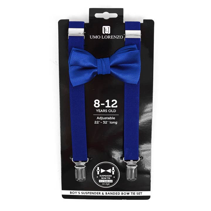 TAPA fashion - Wholesale Braces – kids - Boy's 8-12 Years Old Suspenders & Bow Tie Set BBTHSU812-6307
