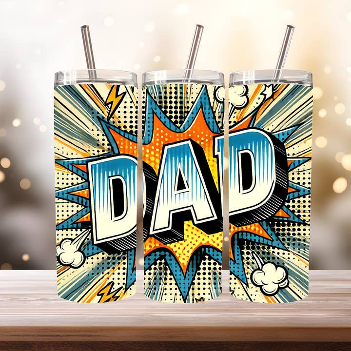 Dad Tumbler, 20 oz. Stainless Steel for wholesale by Stencil Art Canada