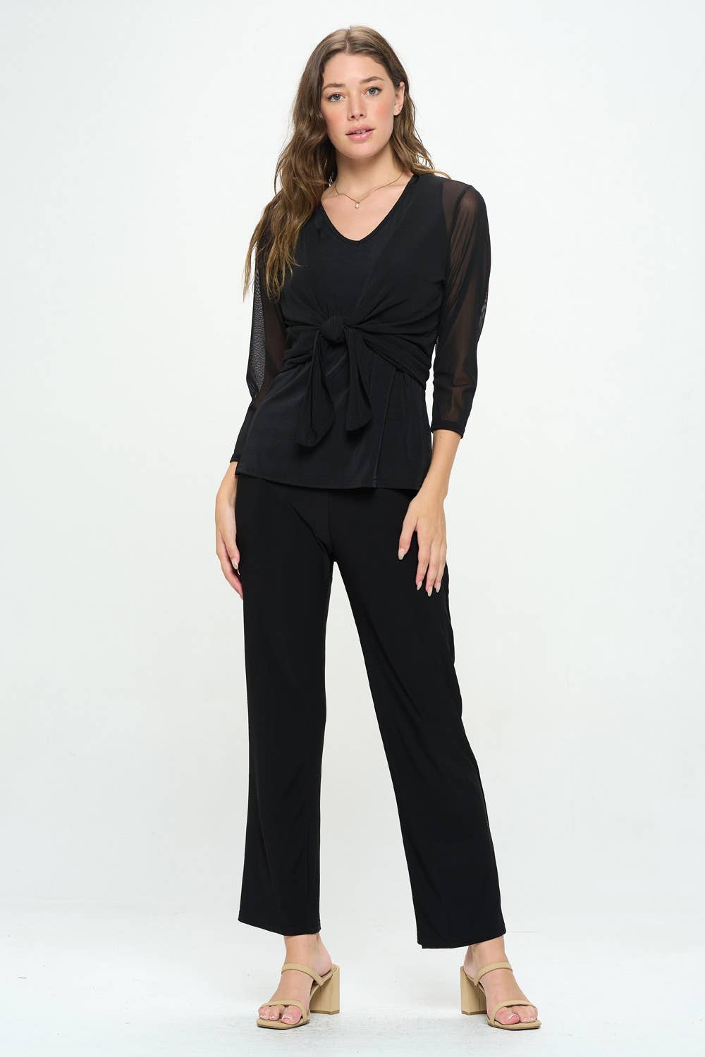 Jostar - Wholesale Cardigan - Women's - Solid Mesh Romance Open cardigan-482MR-QRS18