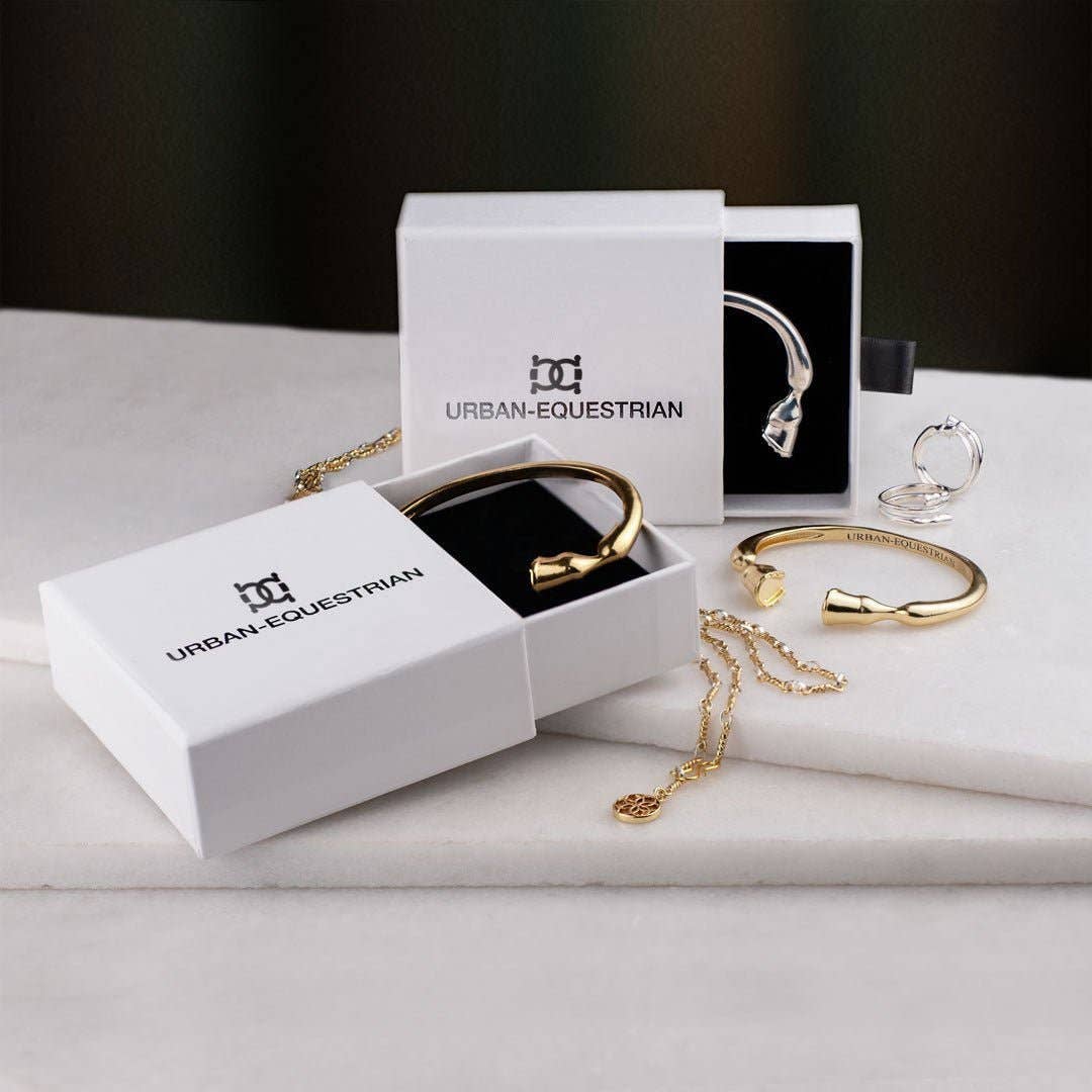 URBAN-EQUESTRIAN – wholesale Band/stacked ring – Cavallo - Horse Hooves Equestrian Ring in Gold3