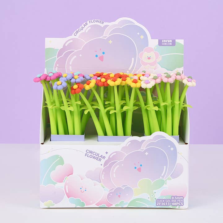 BCmini - Wholesale Pen - 22562 BUBBLE FLOWER WIGGLE GEL PEN1