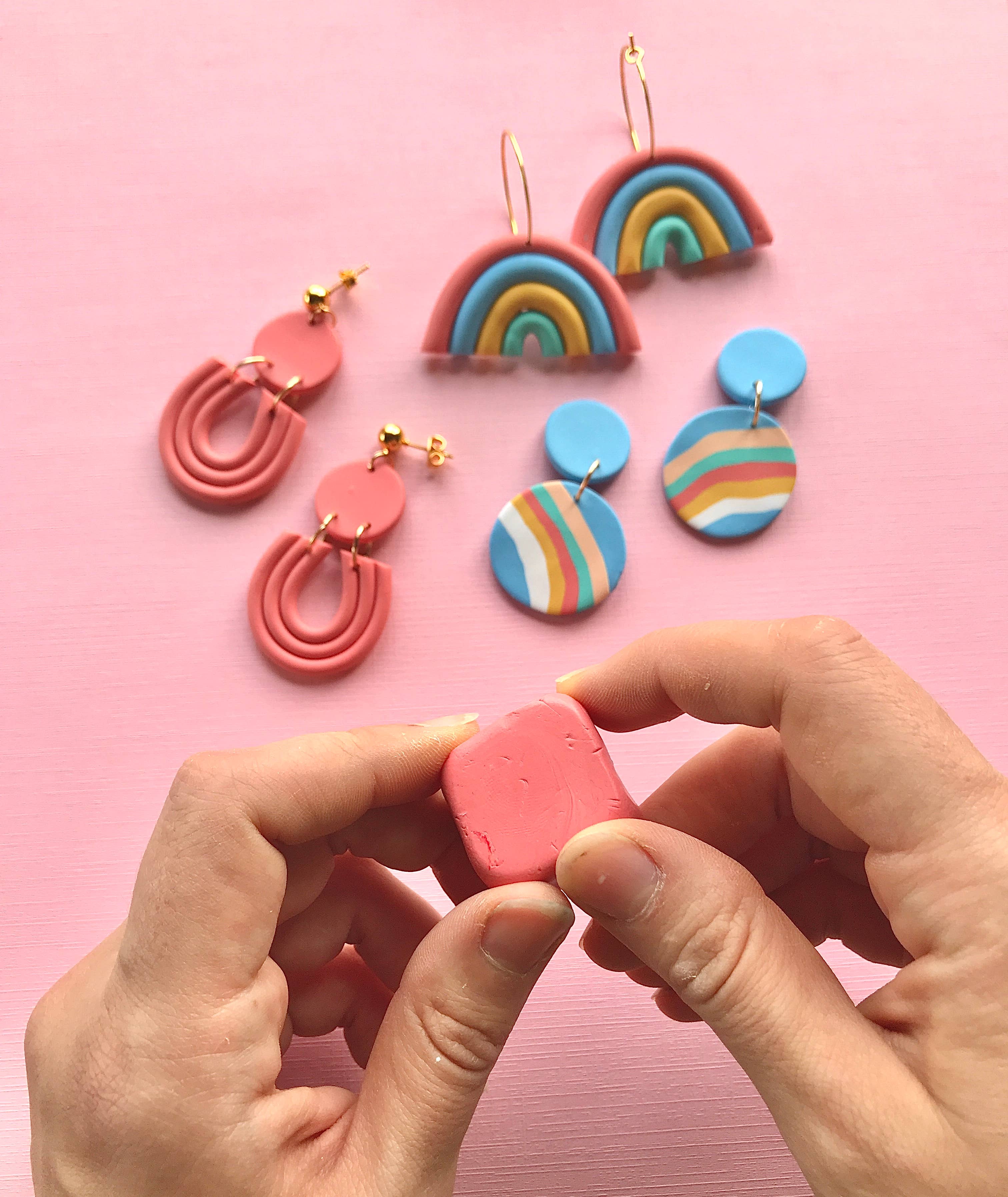 Sun Sprinkles – Großhandel Bastelset – DIY-Polymer-Ton-Ohrring-Set – Bunt12