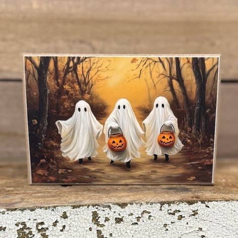 HMK329B Three Ghosts Block for wholesale by JanMichaels Art & Home