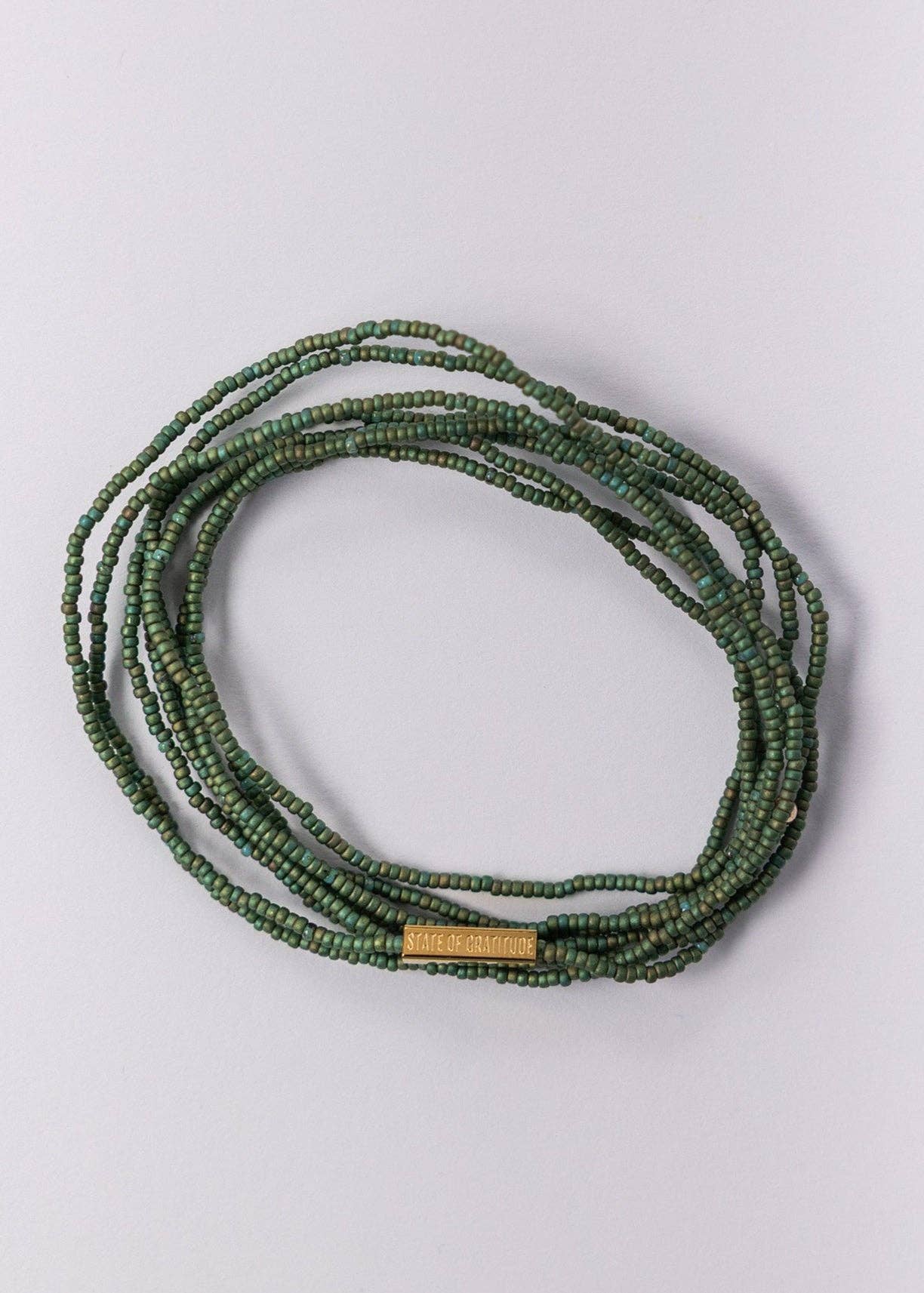 State of Gratitude – wholesale Beaded bracelet – Sage Intention Wrap Bracelet0