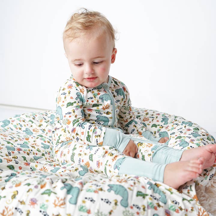 Emerson and Friends – wholesale Swaddle – Baby – Manatee Bamboo Baby Blanket Baby Gift Swaddle Blanket