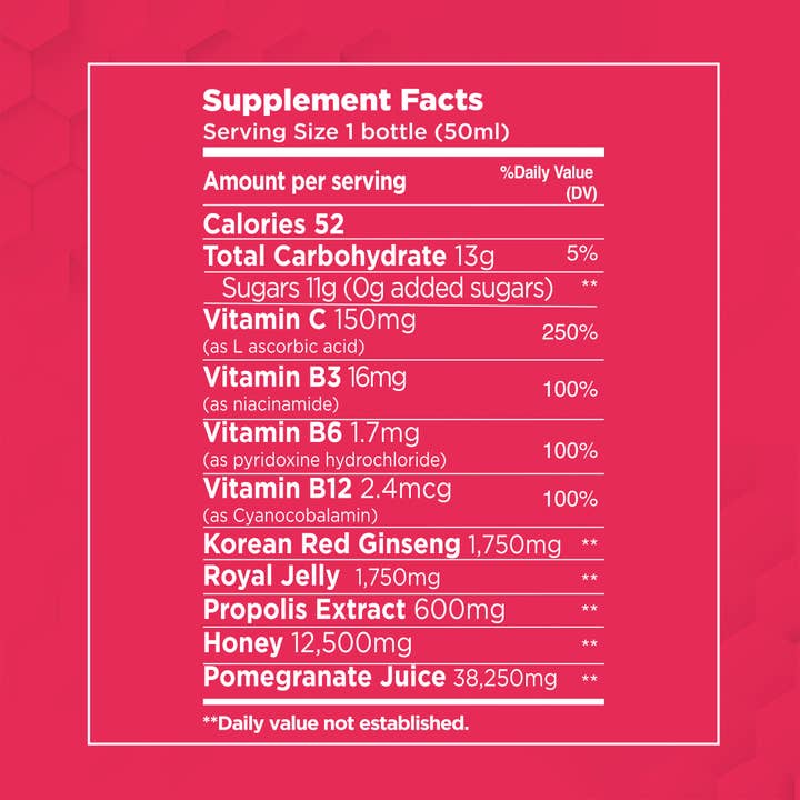 BEE&YOU – Großhandel Nahrungsergänzungsmittel/Vitamin zum Einnehmen – BEE and You Energy X Shot (koffeinfrei)