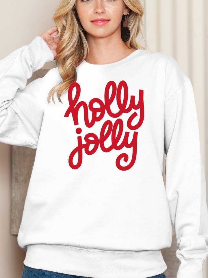 Amused by Blue - Wholesale Graphic Sweatshirt - Women's - MERRY X-MAS - Graphic Print Women Sweatshirt2