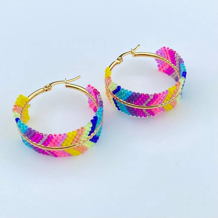 Candy Hoop Earrings for wholesale by Pria Handmade Accessories