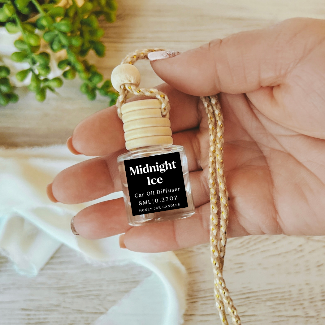 Honey Jar Creations - Wholesale Car Freshener - Unisex - Hanging Car Diffusers | Midnight Ice | Made in USA1