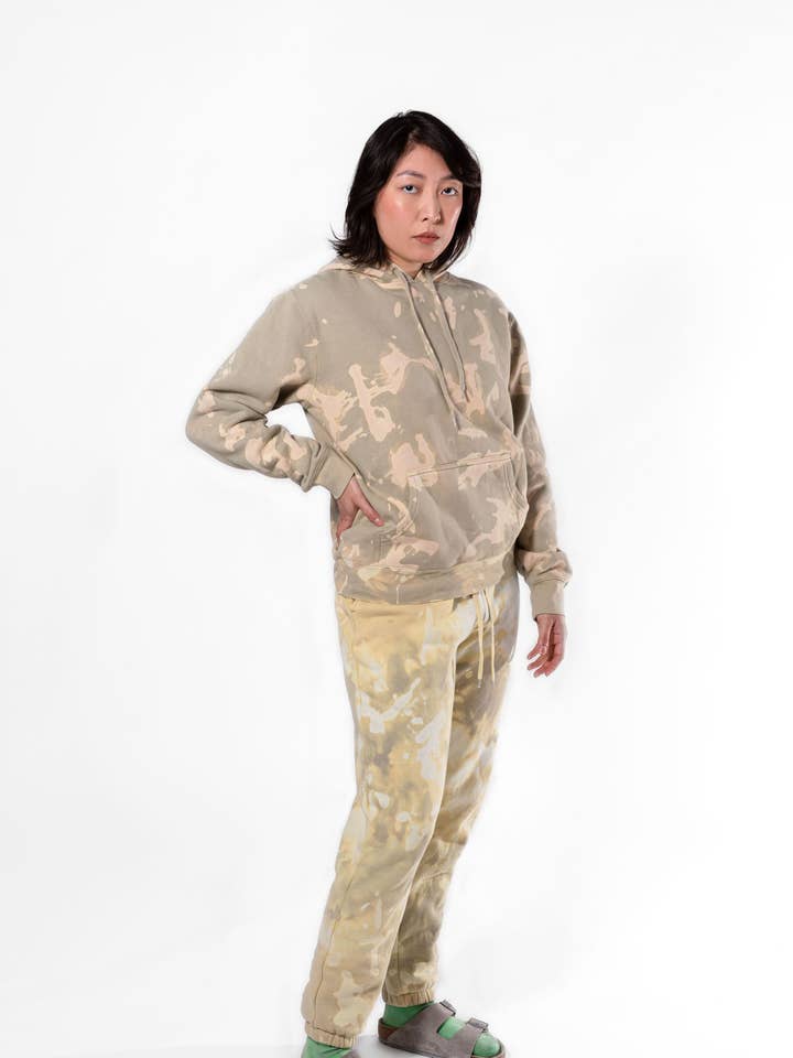 Pantaloni sportivi tinti pistacchio per la vendita all'ingrosso da parte di Shelbe Shop