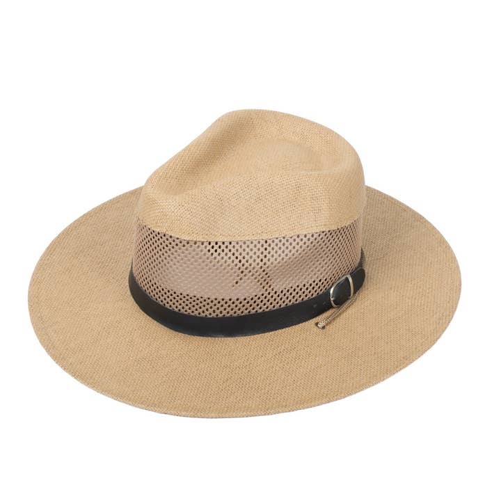 Selini New York - Wholesale Fedora - Men's - Men's S/S Leather Belt Banded Mesh Fashion Fedora Hat8