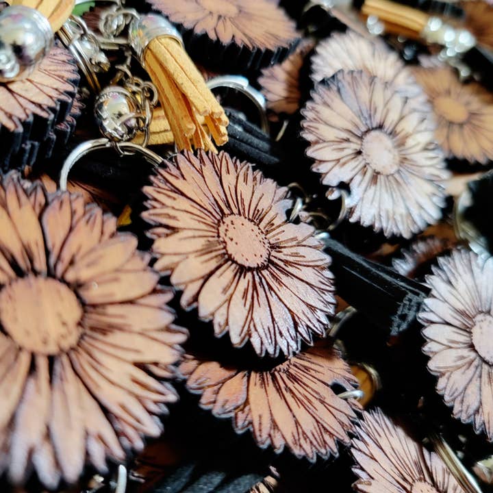 Sunflower Keychains for wholesale by OllieBug Tot Shop