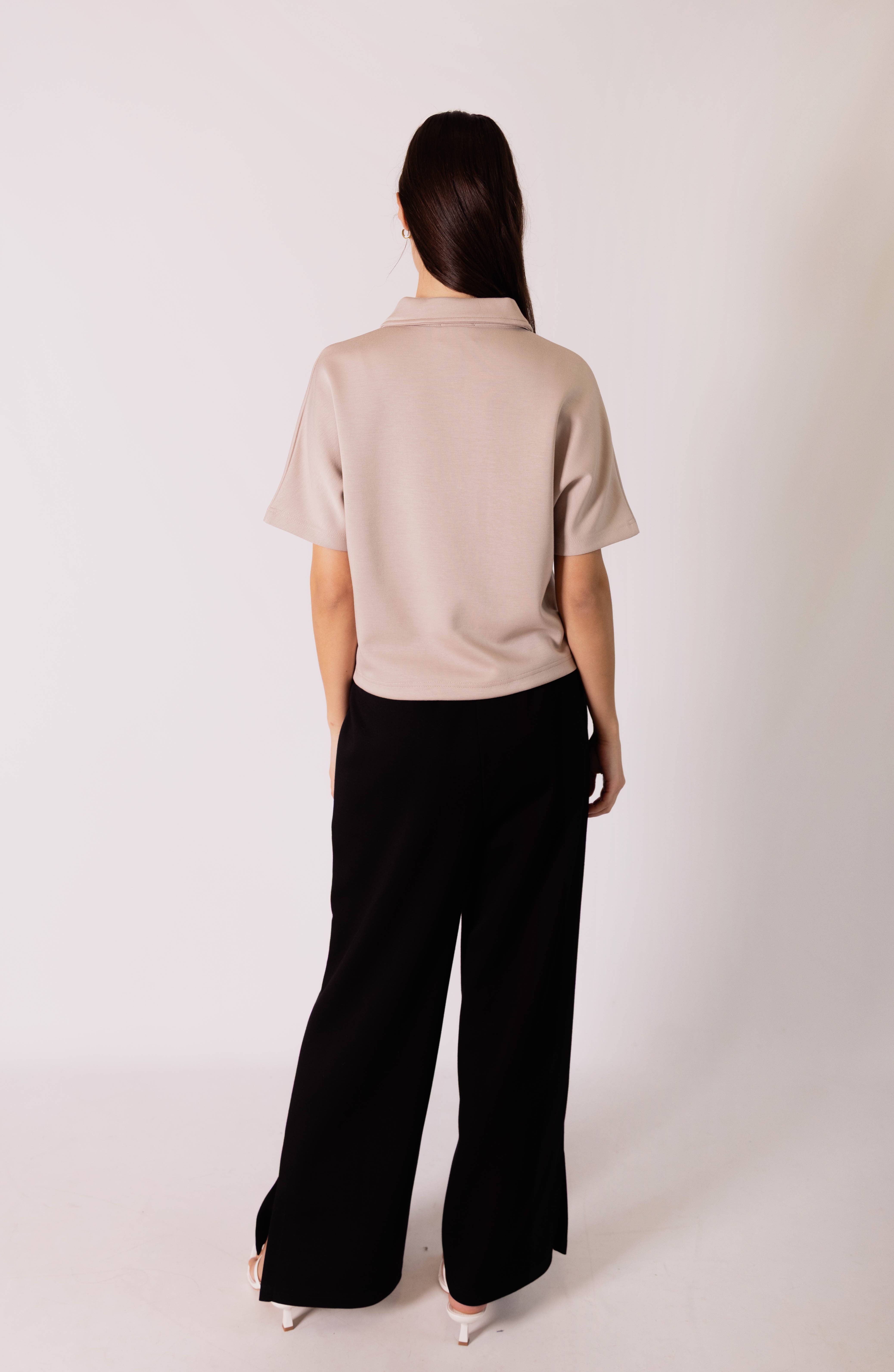 P. CILL - Wholesale Knit Top - Women's - P. CILL Butter Modal Short Sleeve Quarter Zip Top34